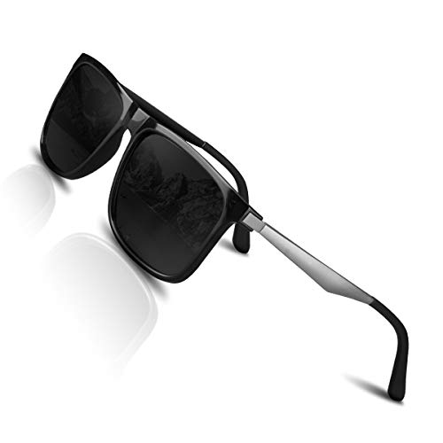 CHEREEKI Gafas de Sol Hombre Mujer Polarizadas UV400 Protection Clásico Retro Gafas