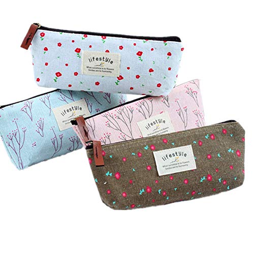 Chytaii 4pcs Estuche de Pluma Estuche para Lápices Caja de Escritorio Estuche Escolar Niña Bolsa de Almacenamiento con Cremallera Patrón de Pequeñas Flores Estilo Pastoral Chytaii 4pcs Estuche de Pluma Estuche para Lápices Caja de Escritorio Estuche Escolar Niña Bolsa de Almacenamiento con Cremallera Patrón de Pequeñas Flores Estilo Pastoral