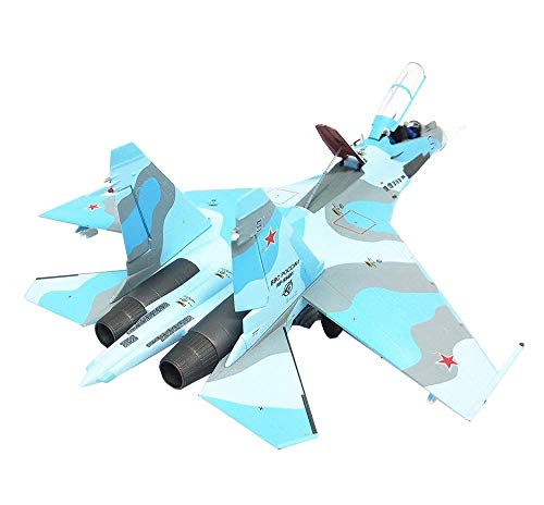 CMO Aeromodelismo, WWII Caza soviético Su-30M2 Modelo De Aleación Escala 1/72, Juguetes y Regalos para Adultos, 12,2 × 21 Pulgadas