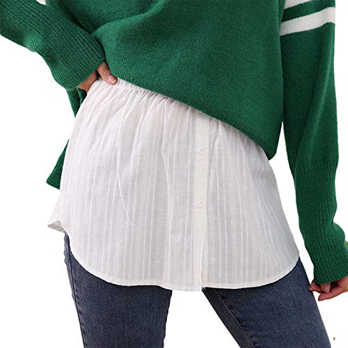 Conjunto de extensores de camisa con capas ajustables para mujer, estilo informal, con dobladillo falso, versión A, versátil para suéter, sudadera y chaqueta