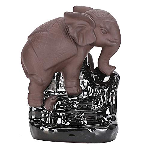 Cono de incienso Soporte de incienso de cerámica Quemador de incienso para el hogar Decoración de yoga de cerámica Decoración de reflujo de elefante