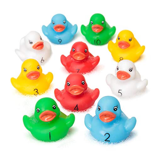 Contar patos de goma Tiempo Diversión y Aprendizaje en el Baño, Números de Aprendizaje Gran Remar o Nadar Juguete de Piscina.