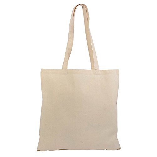 Contenido: Bolsas con asas de algodón natural (38 x 42 cm, 10 unidades)