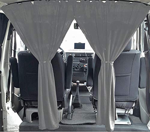Cortinas de división para cabina de VolksWagen T5, T6, Multivan Transporter, Caravelle, color: gris