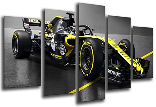 Cuadro Fotográfico Formula 1 Coches, Renault r.s.18, Renault F12018, Carlos Sainz, Nico Hulkenberg Tamaño total: 165 x 62 cm XXL Cuadro Fotográfico Formula 1 Coches, Renault r.s.18, Renault F12018, Carlos Sainz, Nico Hulkenberg Tamaño total: 165 x 62 cm XXL