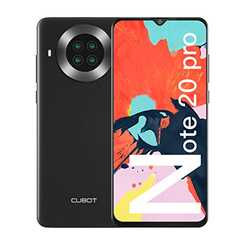 CUBOT Note 20 Pro Móviles Libres, 128GB + 8GB Smartphone, Pantalla 6.5” HD+, 20MP Quad cámara, Android 10.0 Teléfono Móvil, Batería 4200mAh, 4G Dual SIM, Face ID, NFC, GPS