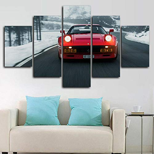 CXVXC5 Piezas - Cuadro sobre Lienzo GTO 1984 Classic Car posterSo Crazy Art de Estilo Moderno Ideal - para Decoración hogareña - Listo para Colgar CXVXC5 Piezas - Cuadro sobre Lienzo GTO 1984 Classic Car posterSo Crazy Art de Estilo Moderno Ideal - para Decoración hogareña - Listo para Colgar
