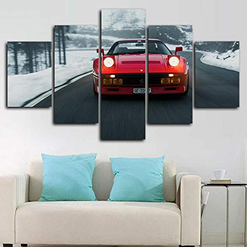 CXVXC5 Piezas - Cuadro sobre Lienzo GTO 1984 Classic Car posterSo Crazy Art de Estilo Moderno Ideal - para Decoración hogareña - Listo para Colgar