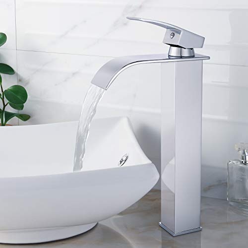 Dalmo Grifo Lavabo, Grifo Lavabo Cascada, Grifo Baño con dos tubos de 3/8", Válvula De Cerámica, Grifo de Lavabo Alta Calidad, DBWF01WD Dalmo Grifo Lavabo, Grifo Lavabo Cascada, Grifo Baño con dos tubos de 3/8", Válvula De Cerámica, Grifo de Lavabo Alta Calidad, DBWF01WD