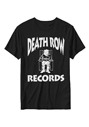 Death Row Records - Record Etiqueta Logo - Oficial Camiseta para Hombre - Negro, Medium
