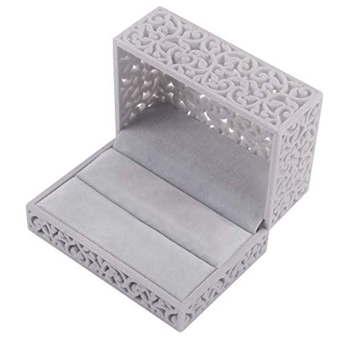 DesignSter Terciopelo Anillo de Caja/Zafiro Hueco Caja Joyero/Anillo de Boda Caja Velvet Ring Box para Anillos