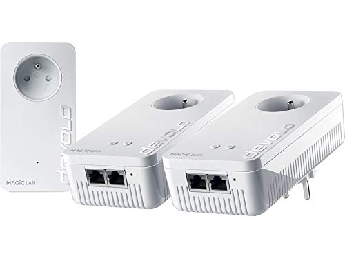 Devolo Magic 2 WiFi Next: Kit CPL WiFi Multiroom más rápido del Mundo (2400 Mbps, 5 Puertos Gigabit Ethernet) Ideal para teletrabajo y Streaming Devolo Magic 2 WiFi Next: Kit CPL WiFi Multiroom más rápido del Mundo (2400 Mbps, 5 Puertos Gigabit Ethernet) Ideal para teletrabajo y Streaming