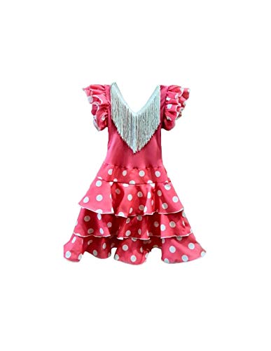 DISBACANAL Vestido andaluza Rosa para niña - -, 12 Meses