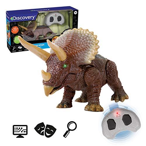 Discovery- Triceratops, Color marrón (Mide 25,5 cm de Largo e Incluye un Mando inalámbrico Infrarrojos.) Discovery- Triceratops, Color marrón (Mide 25,5 cm de Largo e Incluye un Mando inalámbrico Infrarrojos.)