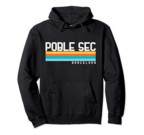 Diseño estilo ochentas Poble Sec Barcelona Sudadera con Capucha Diseño estilo ochentas Poble Sec Barcelona Sudadera con Capucha