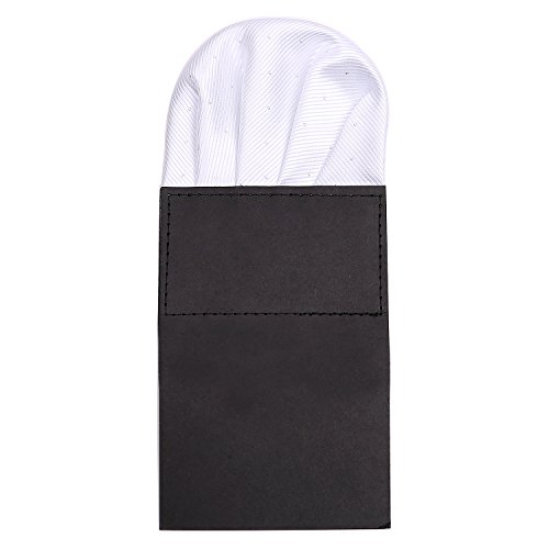 DonDon pañuelo para hombres ya doblado para asiento perfecto color blanco