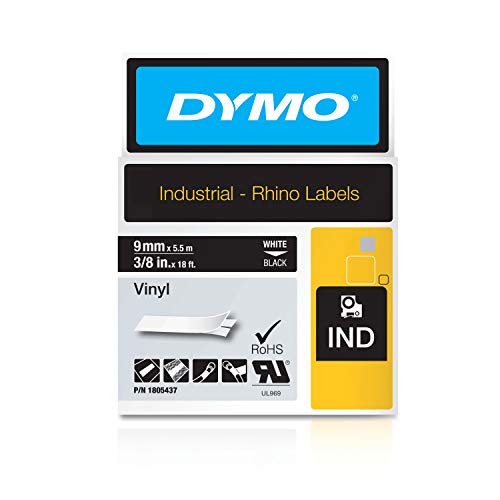 DYMO 1805437 - Cintas para impresoras de etiquetas, 9 mm x 5,5 m (Vinilo, Bélgica, Caja)