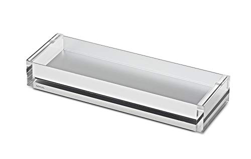 Elegante estuche Maul Acro, 1 compartimento, acrílico, aluminio, 208 x 32 x 70 mm, cristal transparente, 1966005, 1 pieza