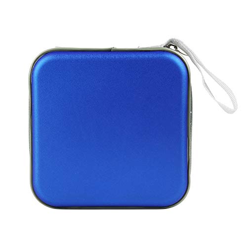 Estuche De CD Caso De Almacenamiento 40 Media Disc Holder Carpeta Portable CD Caja De La Manga CD Paquete Doble Cara De DVD De Almacenamiento Caja De La Caja Azul