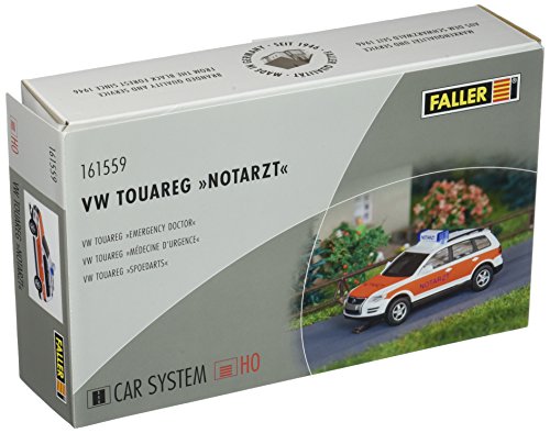 Faller FA161559 – Volkswagen Touareg Notarmédica Wiking, Accesorio para maquetas de ferrocarril, construcción de maquetas.