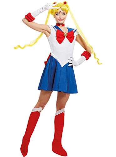 Funidelia | Disfraz de Luna - Sailor Moon Oficial para Mujer Talla S ▶ Anime, Cosplay, Bunny Tsukino, Dibujos Animados - Azul
