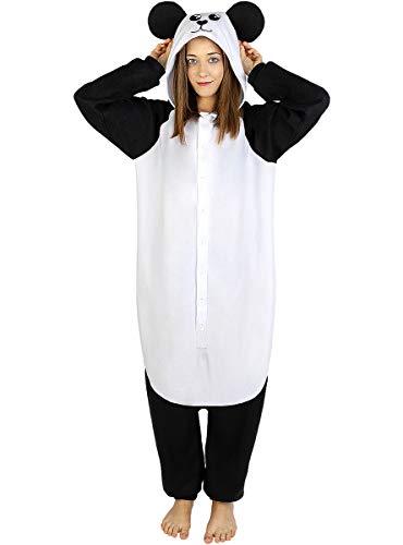 Funidelia | Disfraz de Oso Panda Onesie para Hombre y Mujer Talla XL ▶ Animales, Oso - Multicolor