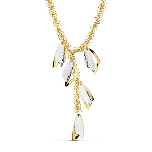 Gargantilla Mujer Oro bicolor 18 kilates Hojas Gargantilla Mujer Oro bicolor 18 kilates Hojas