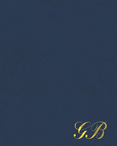 GB: Golden Letters, Executive Navy Blue Vintage Old Leather Look, Personalized Monogram Initials, Yearly Planner, Journal, Scheduler, To Do List And More Makes A Perfect Gift