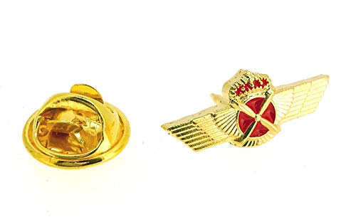 Gemelolandia | Pin de Solapa Emblema Ejercito del Aire Rokiski de Piloto | Pines Originales y Baratos Para Regalar | Para las Camisas, la Ropa o para tu Mochila | Detalles Divertidos