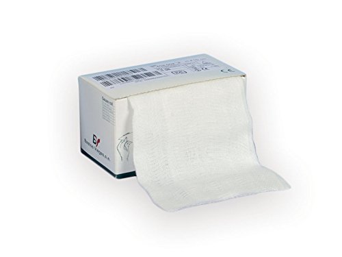 Gima – Rollos de gasa 100% algodón, detectables a los rayos X, ancho 80 cm, 8 capas, 20 hilos/cm2, medida 80 cm x 2 m