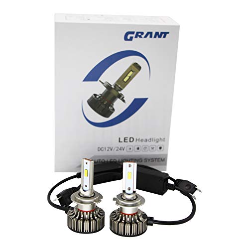 GRANT 70W H7 LED Blanco Faros Delanteros Bombillas Cohces Lámpara luz 6500K - 3 años de garantía (LED H7)