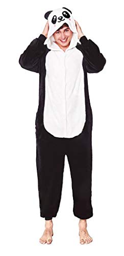H HANSEL HOME Pijama Animal Oso Panda Mujer Hombre Adulto Unisexo Disfraces Animal Carnaval Halloween Cosplay Cómodo Suave - S