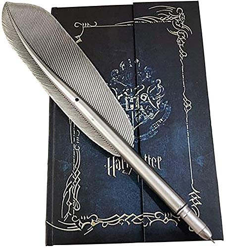 Harry Potter Diario planificador diario y Hogwarts Pen Gifts Set Harry Potter Vintage Agenda Notebook Bloc de notas con pluma pluma pluma pluma pluma pluma para los fans de Harry Potter