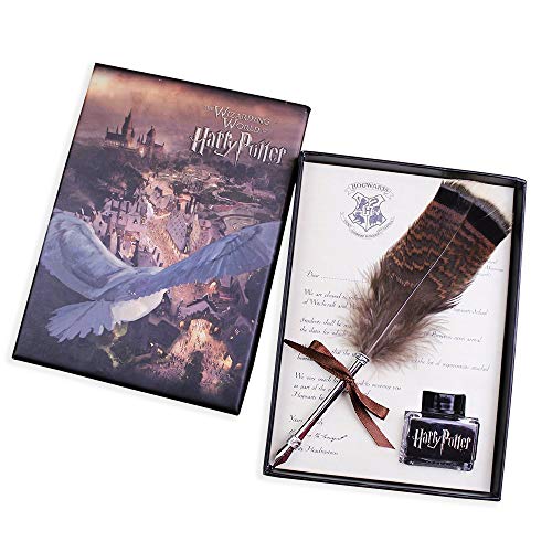 Harry Potter Plumas Caligrafía Pluma Bolígrafo con Tinta Set Creativo Mini Quill Pen Metal NIB Bolígrafo de escritura con Pluma para Niños