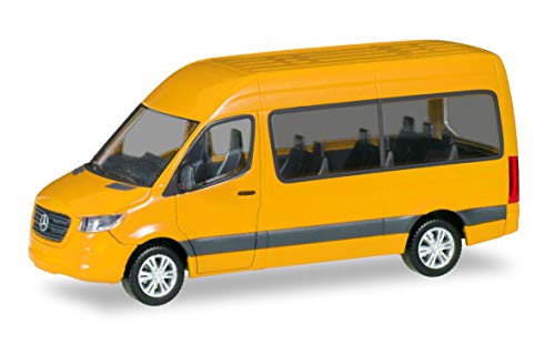 herpa- Mercedes-Benz Bus HD, Amarillo tráfico, Sprinter Mini para retocar y Recoger (093804-002)