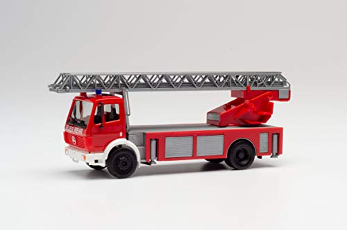 herpa-Mercedes-Benz SK 88 Escalera giratoria vehículo de Bomberos en Miniatura para artesanía, coleccionismo y como Regalo, Colores. (094108)