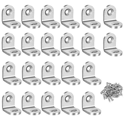 Homefantasy 22 pedazo, Soporte de acero inoxidable en forma de L 90 grados, 90 Grado Soporte de ángulo Escuadras, se utiliza para arreglar y conectar escritorios, sillas y librerías, etc. Homefantasy 22 pedazo, Soporte de acero inoxidable en forma de L 90 grados, 90 Grado Soporte de ángulo Escuadras, se utiliza para arreglar y conectar escritorios, sillas y librerías, etc.