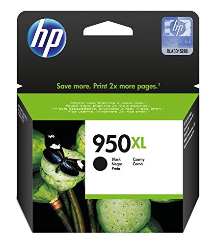 HP 950XL CN045AE Negro, Cartucho de Alta Capacidad Original, de 2.300 páginas, para impresoras HP Officejet Pro serie 8600, 8100, 251dw y 276sw