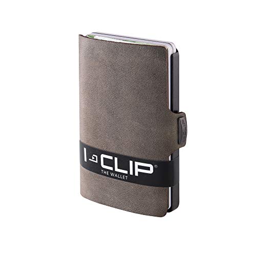 I-CLIP ® Cartera Soft-Touch Oliva, Gunmetal-Black (Disponible En 8 Variantes)