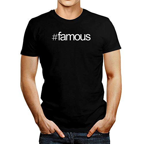 Idakoos Hashtag famoso texto en negrita camiseta - Negro - Medium