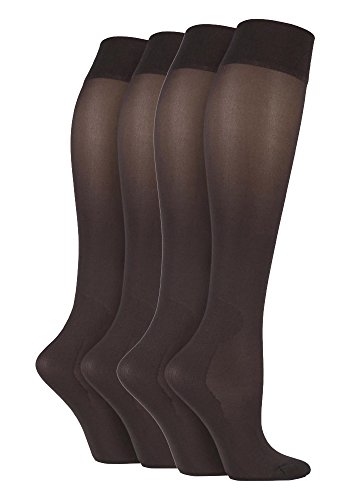 IOMI - 2 pares mujer 40 den altos medias compresion graduada en 4 colores (37-42 eur, Brown Energising)