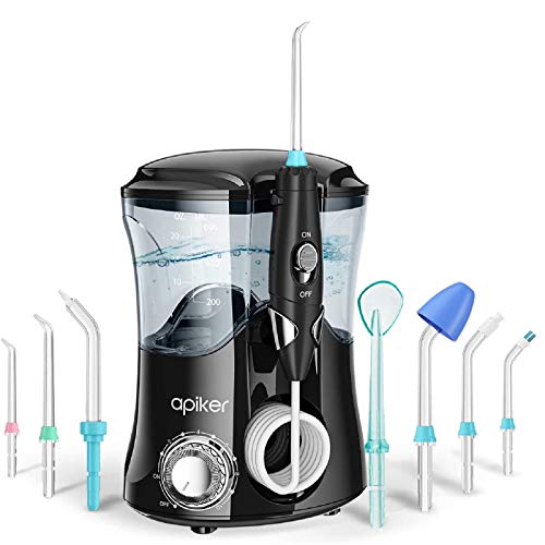 Irrigador Dental Professionale con 8 Boquillas Multifuncionales, Apiker Irrigador Bucal con Capacidad de 600ml, 10 Ajustes de Presión del agua, Limpieza Dientes,Aprobado por la FDA Irrigador Dental Professionale con 8 Boquillas Multifuncionales, Apiker Irrigador Bucal con Capacidad de 600ml, 10 Ajustes de Presión del agua, Limpieza Dientes,Aprobado por la FDA