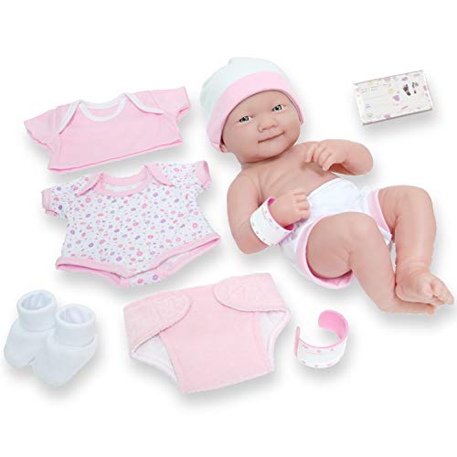 JC TOYS- Muñeca Cuerpo de Goma. con Set de Ropa Rosa, Color (18543_A)