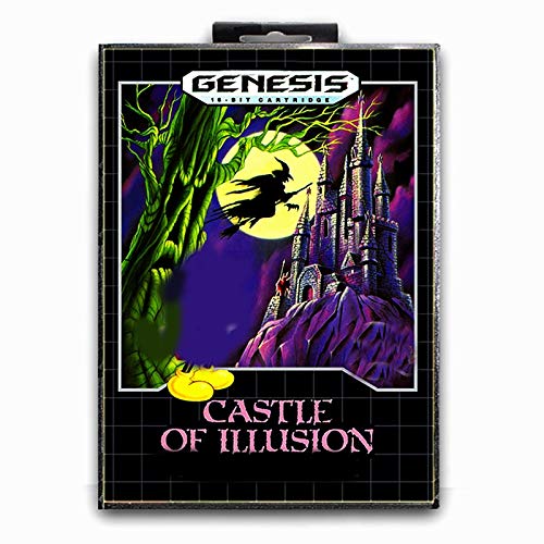 Jhana Castle of illusion Starring Muse con caja para Sega Tarjeta de juego MD de 16 bits para Mega Drive para consola Video Genesis