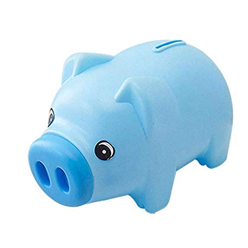 JJZXD Fresco y Elegante Banco de Cerdo Azul Lindo de la Moneda del Juguete, pequeño y Lindo, fácil de Llevar, 19 * 10 * 11.5cm