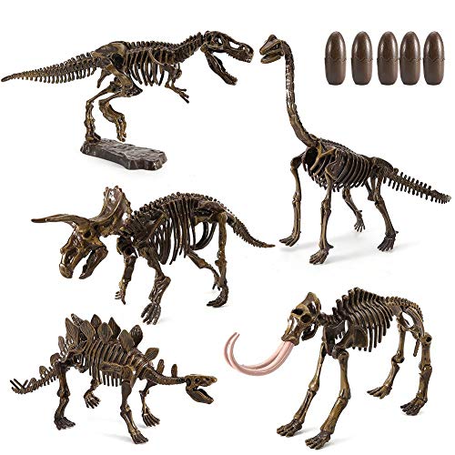 Juego de excavación de dinosaurios, juego de esqueleto de dinosaurio DIY, juego de excavación de fósiles de esqueleto de dinosaurio realista, modelo de dinosaurio, juguete educativo temprano
