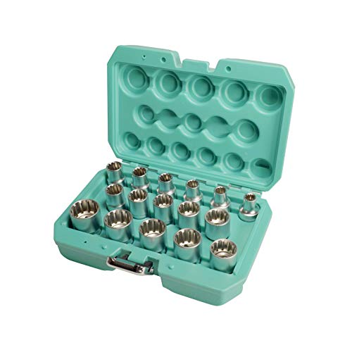 Juego de vasos Gearlock 1/2" 16pzs de WIESEMANN 1893 I Juego de tuercas XZN de acero Q-30 I Insertos para llave de carraca I Con caja de herramientas práctica I 81505 Juego de vasos Gearlock 1/2" 16pzs de WIESEMANN 1893 I Juego de tuercas XZN de acero Q-30 I Insertos para llave de carraca I Con caja de herramientas práctica I 81505