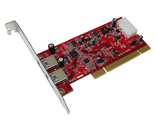 Kalea Informatique - Tarjeta de controlador PCI USB 3.0 SuperSpeed, con 2 puertos, gama profesional, componentes de alta calidad, controladores preinstalados para Windows, Mac y Linux Kalea Informatique - Tarjeta de controlador PCI USB 3.0 SuperSpeed, con 2 puertos, gama profesional, componentes de alta calidad, controladores preinstalados para Windows, Mac y Linux