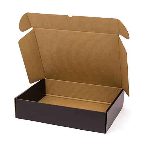 Kartox | Caja De Cartón Negra para Envío Postal | Caja Automontable ideal para Regalo | Caja de Cartón Resistente | Talla XL | 41,7 x 32,4 x 9,8 cm | 20 unidades