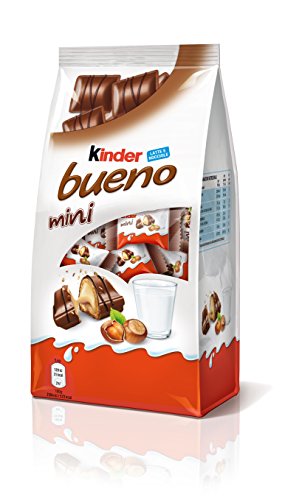 Kinder Bueno Mini - Mini barritas con Relleno de Leche y Avellanas, Recubiertas de Chocolate